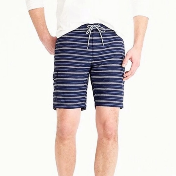 J. Crew Swim Mens J Crew 9 Navy Striped Flex Board Shorts Poshmark
